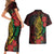 Vanuatu Meri Krismas Couples Matching Short Sleeve Bodycon Dress and Hawaiian Shirt Conch Shell Tribal Art