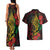 Vanuatu Meri Krismas Couples Matching Tank Maxi Dress and Hawaiian Shirt Conch Shell Tribal Art