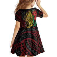 Vanuatu Meri Krismas Family Matching Long Sleeve Bodycon Dress and Hawaiian Shirt Conch Shell Tribal Art LT7 - Polynesian Pride