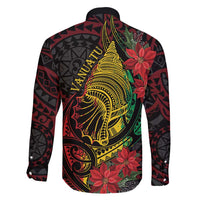 Vanuatu Meri Krismas Family Matching Long Sleeve Bodycon Dress and Hawaiian Shirt Conch Shell Tribal Art LT7 - Polynesian Pride