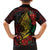 Vanuatu Meri Krismas Family Matching Off The Shoulder Long Sleeve Dress and Hawaiian Shirt Conch Shell Tribal Art