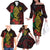 Vanuatu Meri Krismas Family Matching Off The Shoulder Long Sleeve Dress and Hawaiian Shirt Conch Shell Tribal Art