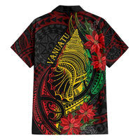 Vanuatu Meri Krismas Family Matching Off Shoulder Short Dress and Hawaiian Shirt Conch Shell Tribal Art