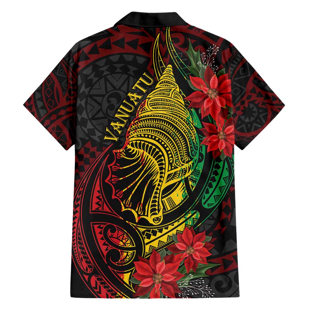 Vanuatu Meri Krismas Family Matching Short Sleeve Bodycon Dress and Hawaiian Shirt Conch Shell Tribal Art LT7 - Polynesian Pride