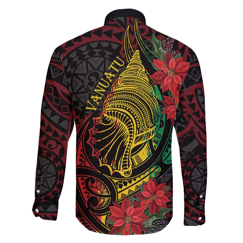 Vanuatu Meri Krismas Family Matching Short Sleeve Bodycon Dress and Hawaiian Shirt Conch Shell Tribal Art LT7 - Polynesian Pride