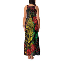 Vanuatu Meri Krismas Family Matching Tank Maxi Dress and Hawaiian Shirt Conch Shell Tribal Art
