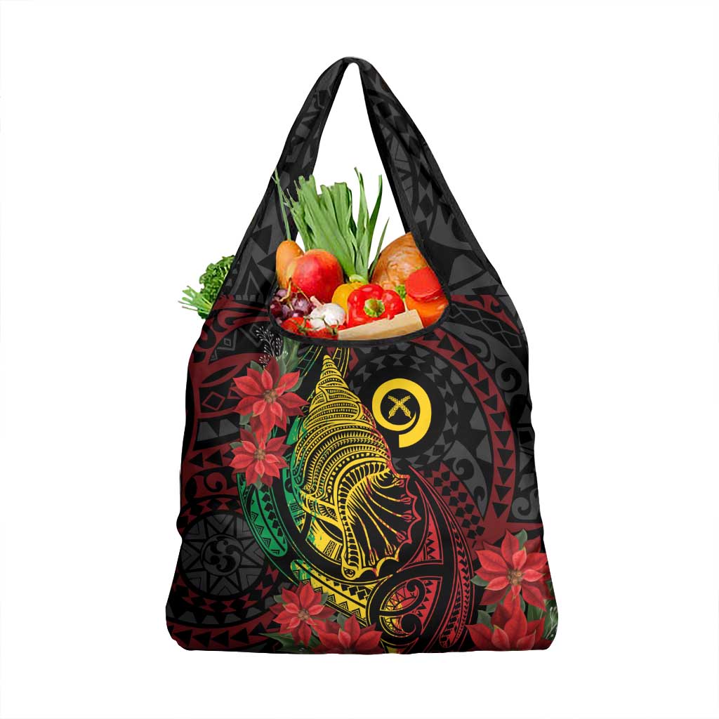 Vanuatu Meri Krismas Grocery Bag Conch Shell Tribal Art
