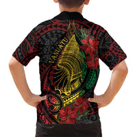Vanuatu Meri Krismas Kid Hawaiian Shirt Conch Shell Tribal Art