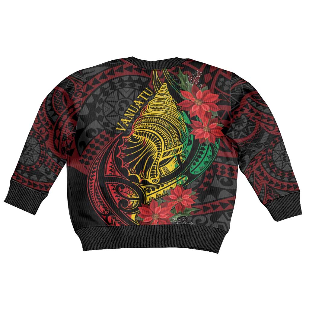 Vanuatu Meri Krismas Kid Ugly Christmas Sweater Conch Shell Tribal Art