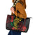 Vanuatu Meri Krismas Leather Tote Bag Conch Shell Tribal Art