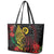 Vanuatu Meri Krismas Leather Tote Bag Conch Shell Tribal Art