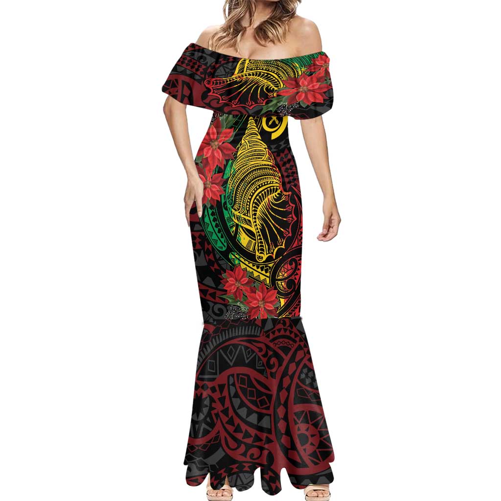 Vanuatu Meri Krismas Mermaid Dress Conch Shell Tribal Art