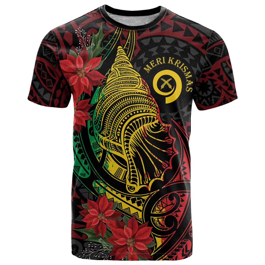 Vanuatu Meri Krismas T Shirt Conch Shell Tribal Art