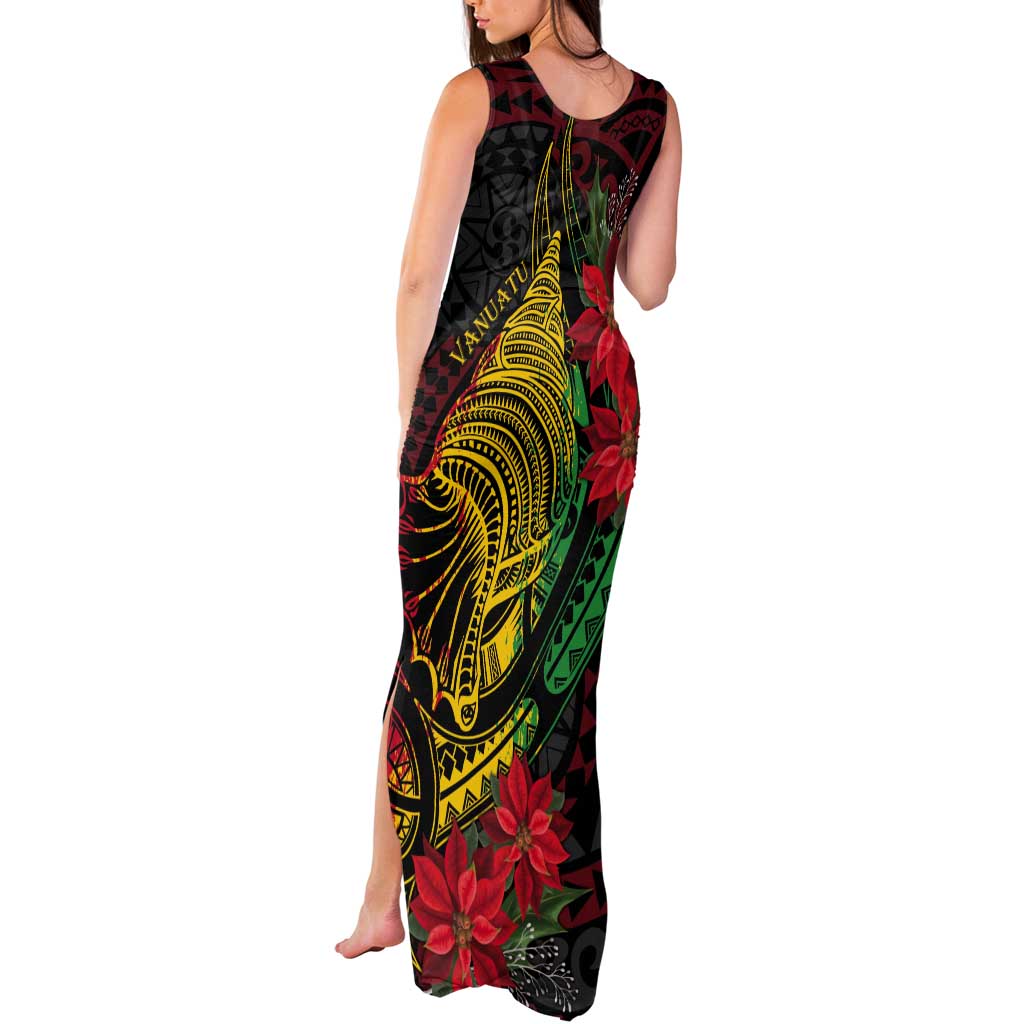 Vanuatu Meri Krismas Tank Maxi Dress Conch Shell Tribal Art