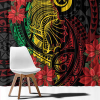 Vanuatu Meri Krismas Window Curtain Conch Shell Tribal Art