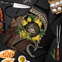 Samoa Moso'oi Flowers Tatau Apron Festive Tapa Brown LT7 Brown - Polynesian Pride