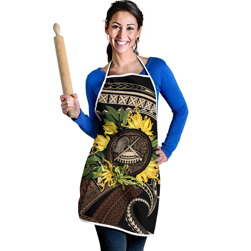 Samoa Moso'oi Flowers Tatau Apron Festive Tapa Brown LT7 - Polynesian Pride