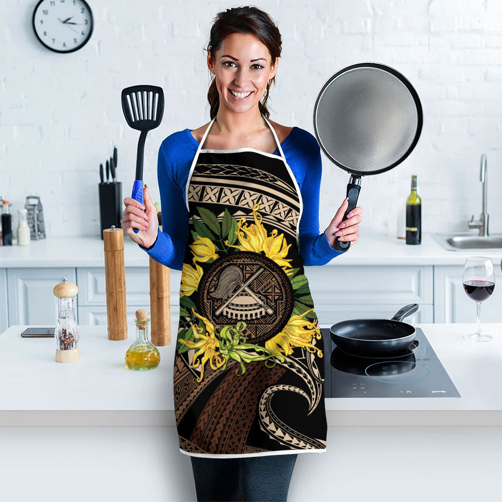 Samoa Moso'oi Flowers Tatau Apron Festive Tapa Brown LT7 - Polynesian Pride