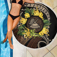 Samoa Moso'oi Flowers Tatau Beach Blanket Festive Tapa Brown LT7 - Polynesian Pride
