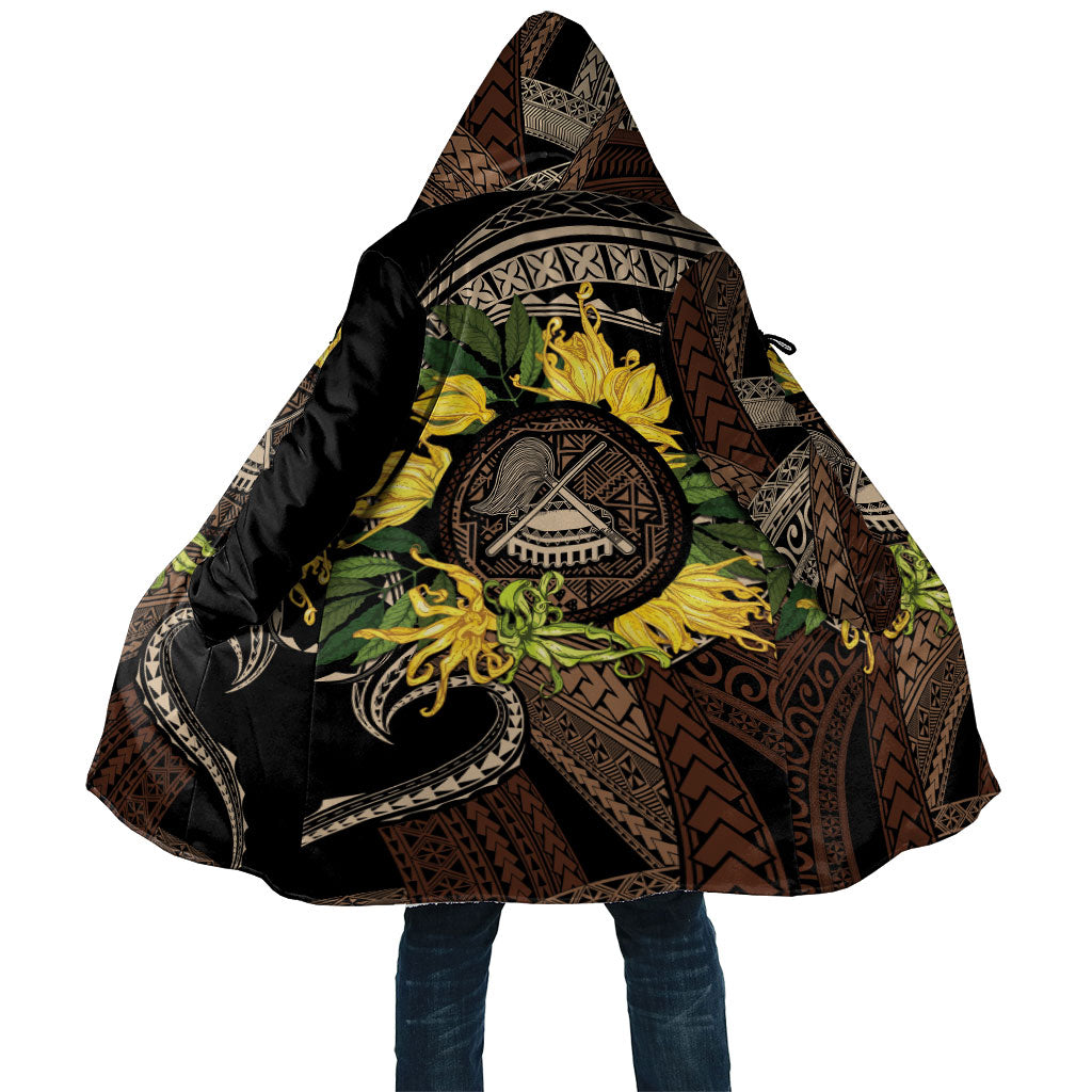 Samoa Moso'oi Flowers Tatau Cloak Festive Tapa Brown LT7 Unisex Brown - Polynesian Pride