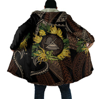 Samoa Moso'oi Flowers Tatau Cloak Festive Tapa Brown LT7 - Polynesian Pride
