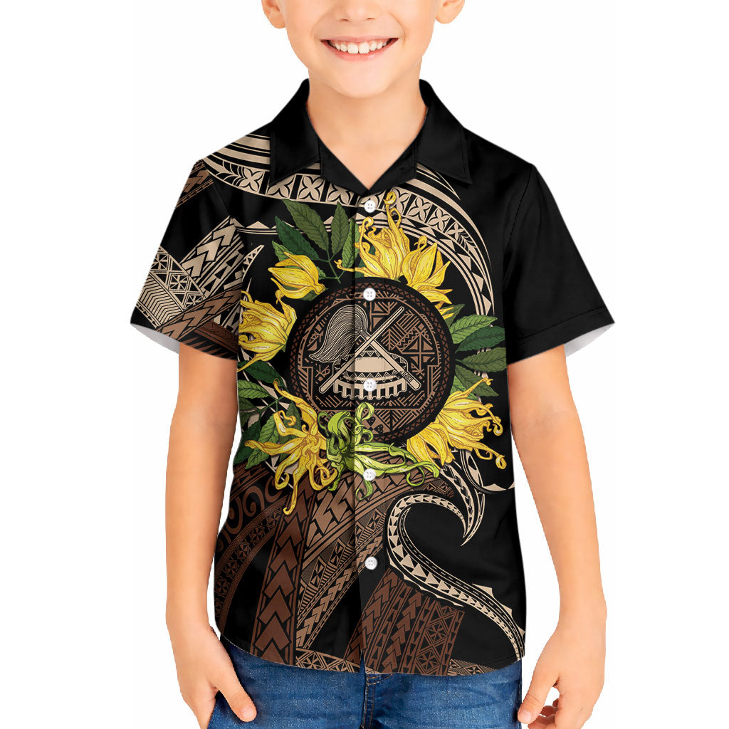 Samoa Moso'oi Flowers Tatau Hawaiian Shirt Festive Tapa Brown LT7 - Polynesian Pride