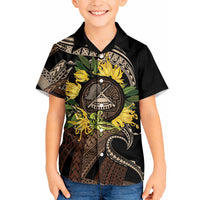 Samoa Moso'oi Flowers Tatau Hawaiian Shirt Festive Tapa Brown LT7 - Polynesian Pride