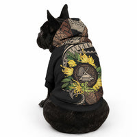 Samoa Moso'oi Flowers Tatau Pet Hoodie Festive Tapa Brown LT7 - Polynesian Pride