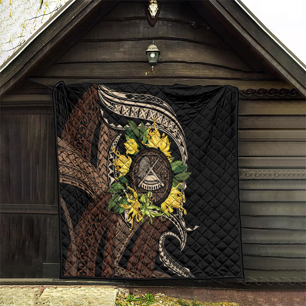 Samoa Moso'oi Flowers Tatau Quilt Festive Tapa Brown LT7 - Polynesian Pride
