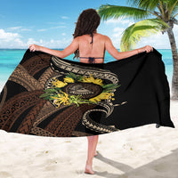 Samoa Moso'oi Flowers Tatau Sarong Festive Tapa Brown LT7 - Polynesian Pride