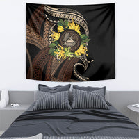 Samoa Moso'oi Flowers Tatau Tapestry Festive Tapa Brown LT7 - Polynesian Pride