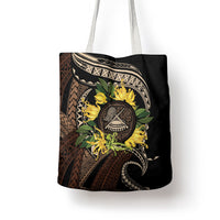 Samoa Moso'oi Flowers Tatau Tote Bag Festive Tapa Brown LT7 - Polynesian Pride