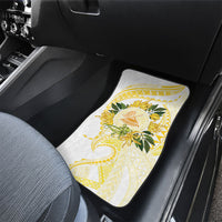 Samoa Moso'oi Flowers Tatau Car Mats Festive Golden White LT7 - Polynesian Pride