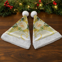 Samoa Moso'oi Flowers Tatau Christmas Santa Hat Festive Golden White LT7 - Polynesian Pride