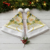 Samoa Moso'oi Flowers Tatau Christmas Santa Hat Festive Golden White LT7 - Polynesian Pride