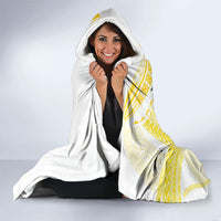 Samoa Moso'oi Flowers Tatau Hooded Blanket Festive Golden White LT7 - Polynesian Pride