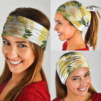 Samoa Moso'oi Flowers Tatau Neck Gaiter Festive Golden White LT7 - Polynesian Pride