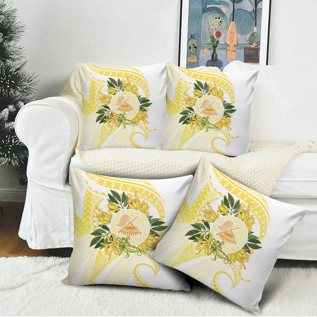 Samoa Moso'oi Flowers Tatau Pillow Cover Festive Golden White LT7 - Polynesian Pride