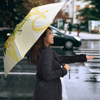 Samoa Moso'oi Flowers Tatau Umbrella Festive Golden White LT7 - Polynesian Pride