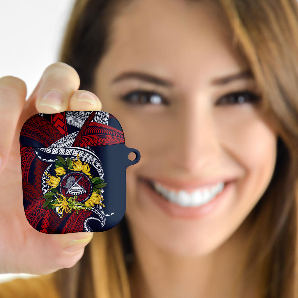 Samoa Moso'oi Flowers Tatau AirPods Case Festive National Color LT7 - Polynesian Pride