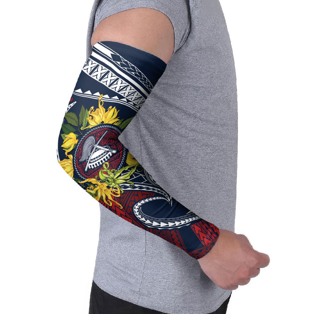 Samoa Moso'oi Flowers Tatau Arm Sleeves Festive National Color LT7 - Polynesian Pride