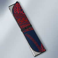 Samoa Moso'oi Flowers Tatau Auto Sun Shade Festive National Color LT7 - Polynesian Pride