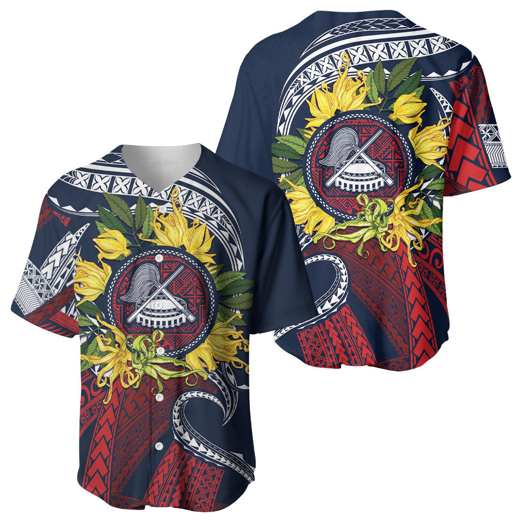 Samoa Moso'oi Flowers Tatau Baseball Jersey Festive National Color LT7 - Polynesian Pride