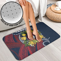 Samoa Moso'oi Flowers Tatau Bathroom Set Festive National Color LT7 - Polynesian Pride
