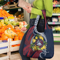 Samoa Moso'oi Flowers Tatau Grocery Bag Festive National Color LT7 - Polynesian Pride