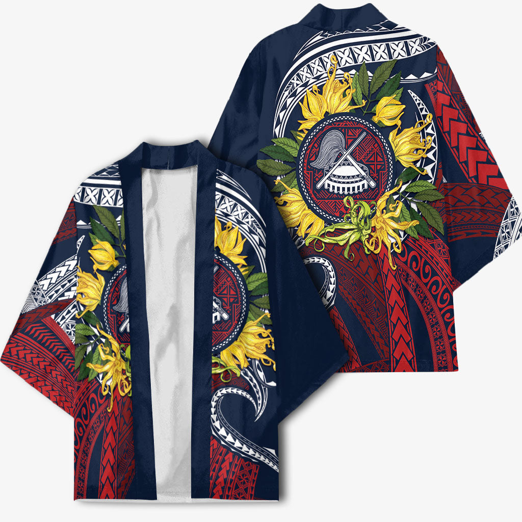 Samoa Moso'oi Flowers Tatau Kimono Festive National Color LT7 - Polynesian Pride