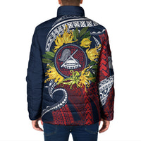 Samoa Moso'oi Flowers Tatau Padded Jacket Festive National Color LT7 - Polynesian Pride