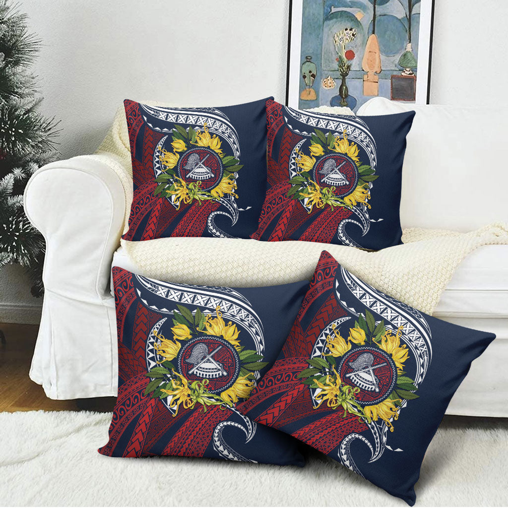 Samoa Moso'oi Flowers Tatau Pillow Cover Festive National Color LT7 - Polynesian Pride