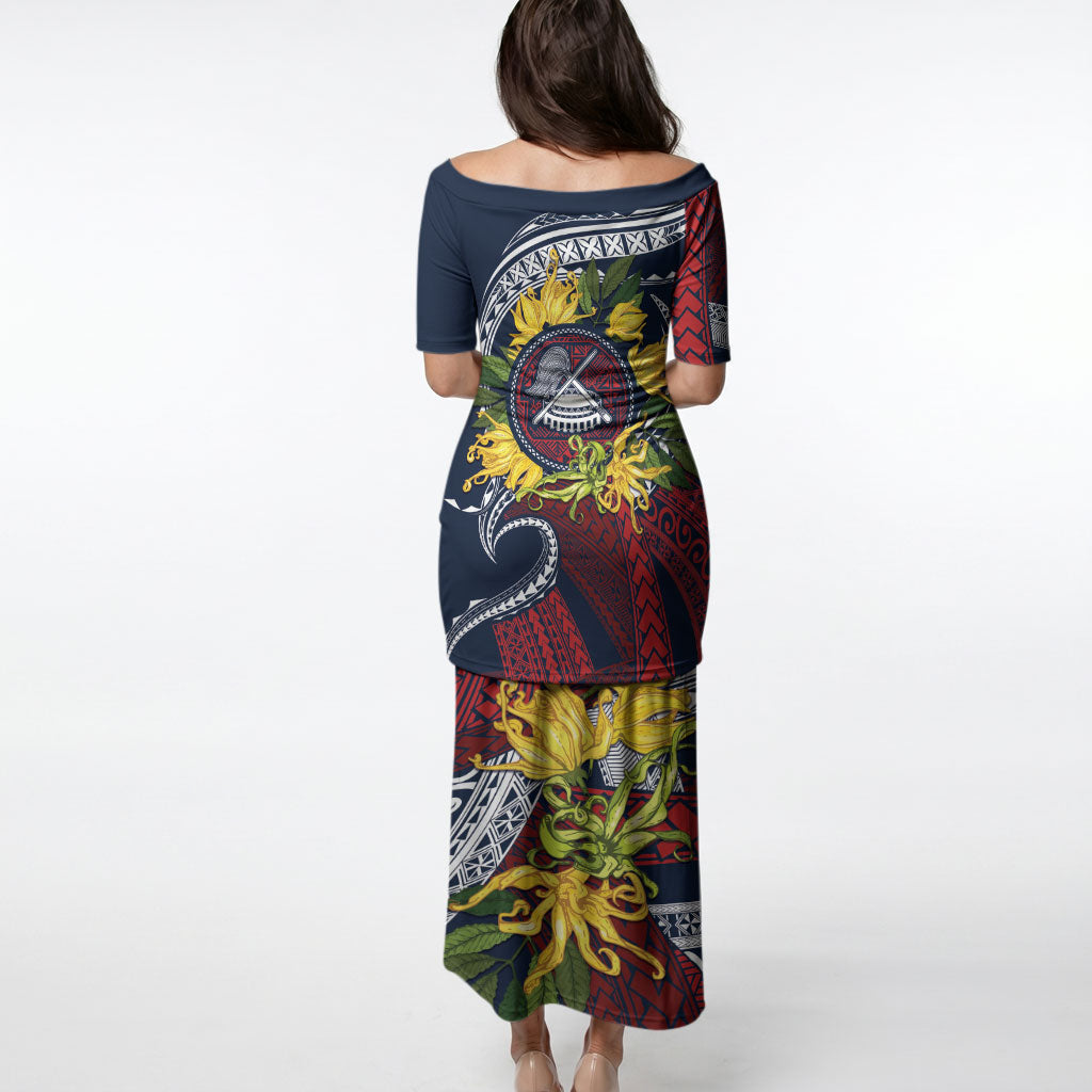 Samoa Moso'oi Flowers Tatau Puletasi Festive National Color LT7 - Polynesian Pride