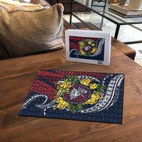 Samoa Moso'oi Flowers Tatau Puzzle Festive National Color LT7 - Polynesian Pride